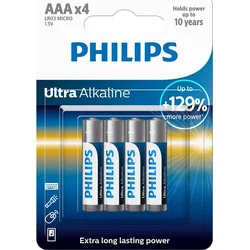 PHILIPS LR03E4B/10 AAA Ultra Alkaline baterie (4ks)