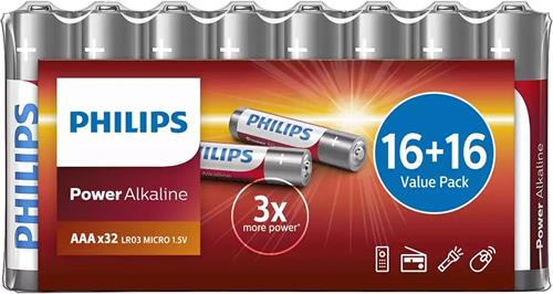 PHILIPS LR03P32FV/10 AAA Power Alkaline baterie (32ks)