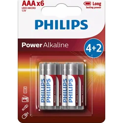 PHILIPS LR03P6BP/10 Alkalické batérie AAA Power (6ks)