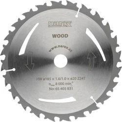 Pílový kotúč Narex 185 × 1,6/1,0 × 20 Z24T WOOD