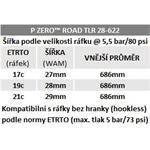 Pirelli P ZERO Road TLR 28-622, TechLINER, 127tpi, čierna