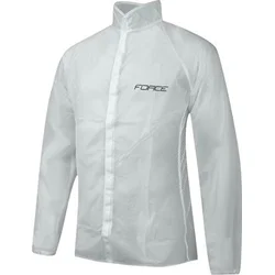  Pláštenka do dažďa FORCE PVC číra, suchý zips XL