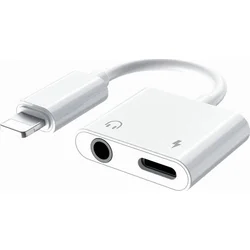 Platinet redukce Lightning JACK 3,5mm s nabíjením 0,1m bílá (PMMA9826)