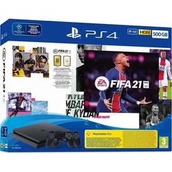 PlayStation 4 Slim 500GB, černá + FIFA 21 + druhý DS4