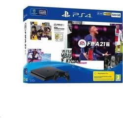 PlayStation 4 Slim 500GB, černá + FIFA 21