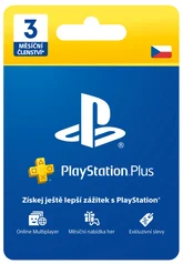 PlayStation Plus 3 měsíce - Dárková karta