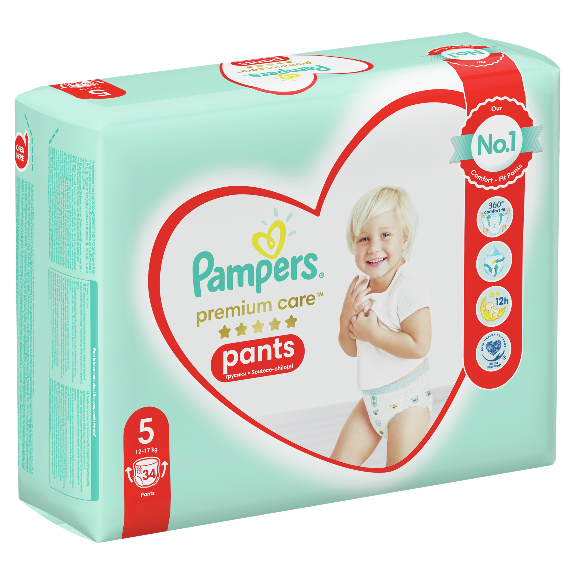 Plienky Pampers Premium Care veľkosť 5, 34 kusov, 12 kg-17 kg