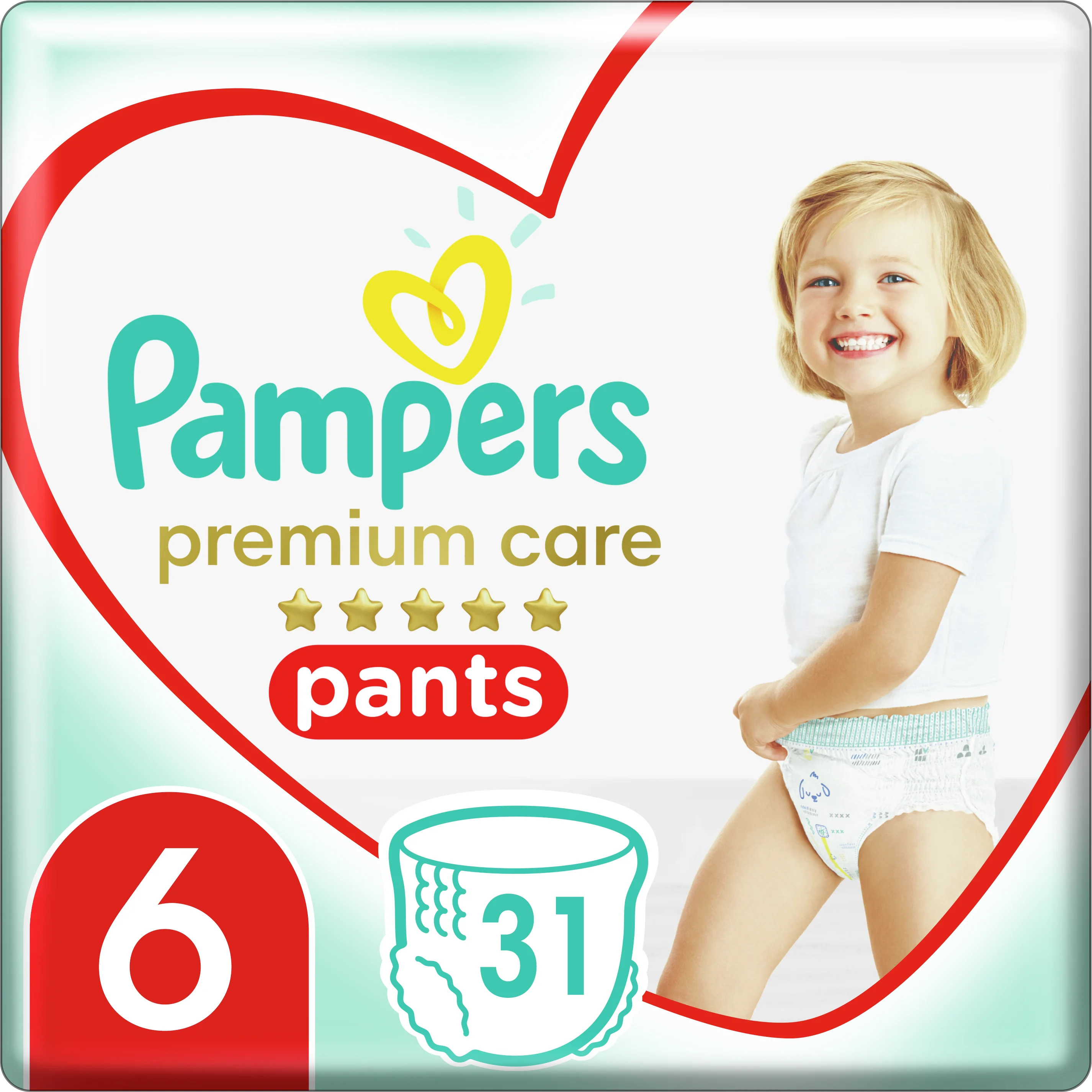 Plienky Pampers Premium Care veľkosť 6, 31 kusov, 15 kg