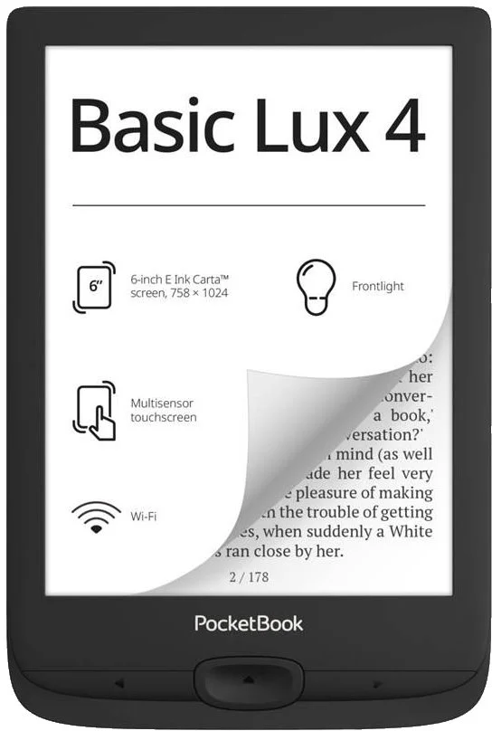 PocketBook 618 Basic Lux 4, černá