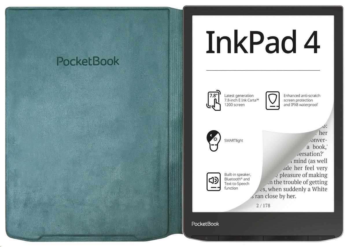 PocketBook pouzdro Flip pro 743, InkPad Color2, InkPad 4, zelené