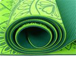 Podložka LIFEFIT YOGA MAT MANDALA DUO, 183x58x0,6cm, zelená