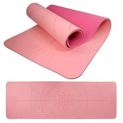 Podložka LIFEFIT YOGA MAT RELAX DUO, 183x58x0,6cm, růžová