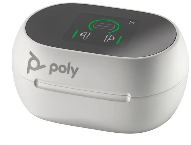 Poly bluetooth headset Voyager Free 60+, BT700 USB-A adaptér, dotykové nabíjecí pouzdro, bílá