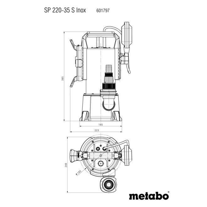 Ponorné čerpadlo METABO SP 220-35 na znečistenú vodu (601797000)