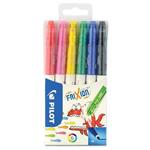 Popisovače PILOT "Frixion Colors", sada, 6 farieb, 0,39-0,7 mm, zmazateľné