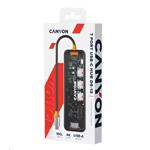 Portový rozbočovač CANYON DS-13 7 v 1, 1x USB-C PD 100 W, 1x HDMI (4K), 3x USB 3.0, čítačka SD/micro, priehľadný