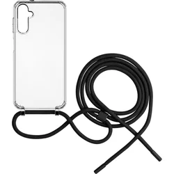 Pouzdro FIXED Pure Neck s černou šňůrkou na krk pro Samsung Galaxy A14/A14 5G