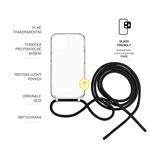 Pouzdro FIXED Pure Neck s černou šňůrkou na krk pro Samsung Galaxy S24