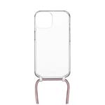 Pouzdro FIXED Pure Neck s růžovou šňůrkou na krk pro Apple iPhone 15 Pro