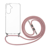 Pouzdro FIXED Pure Neck s růžovou šňůrkou pro Samsung Galaxy A36 5G/A56 5G