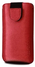 Pouzdro Redpoint Soft Slim se zavíráním, PU kůže, velikost 4XL, červené