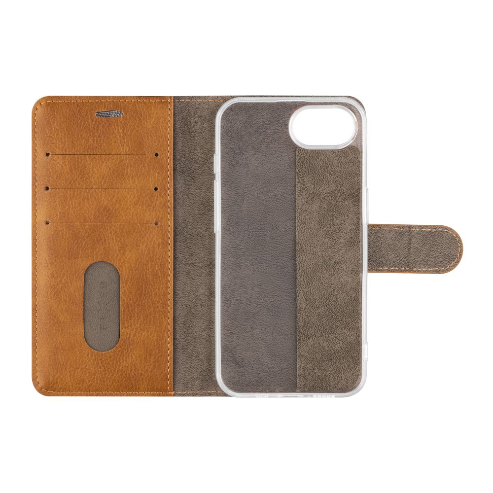 Pouzdro typu kniha FIXED Opus pro Apple iPhone 16e, hnědé