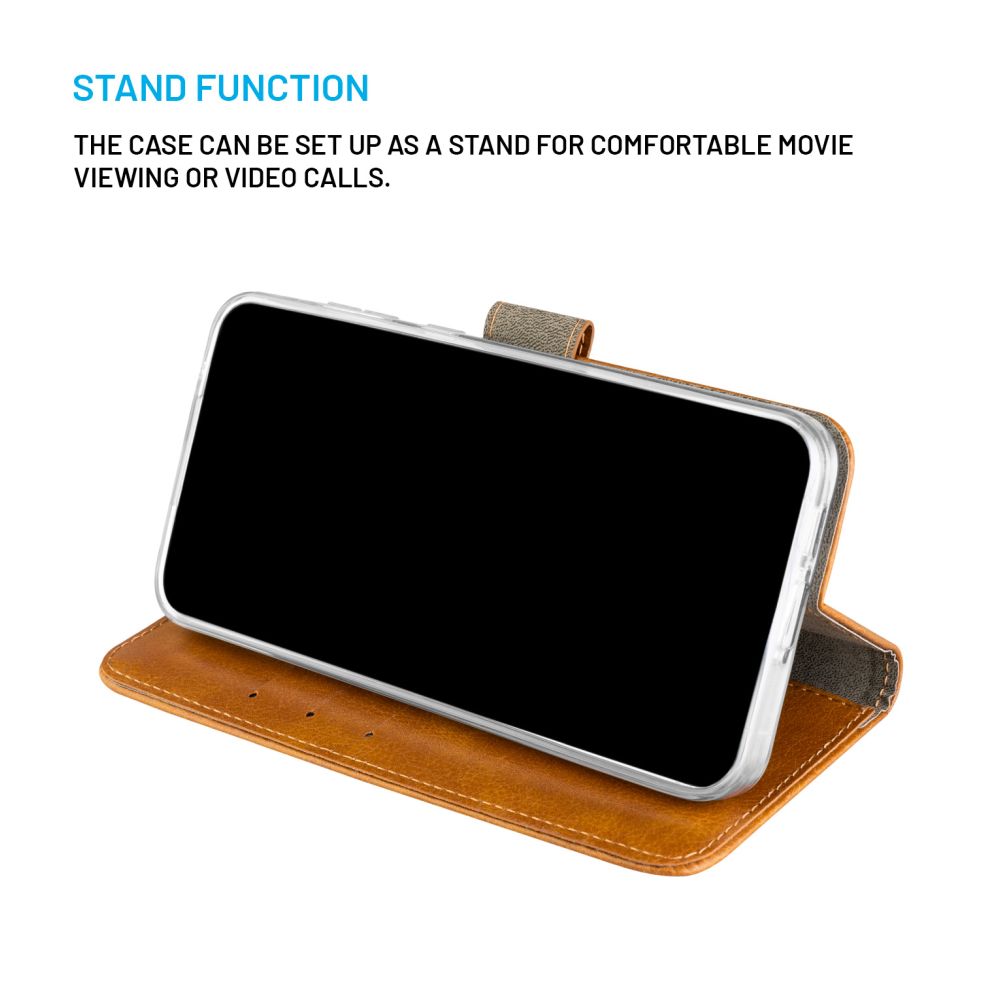 Pouzdro typu kniha FIXED Opus pro Apple iPhone 16e, hnědé