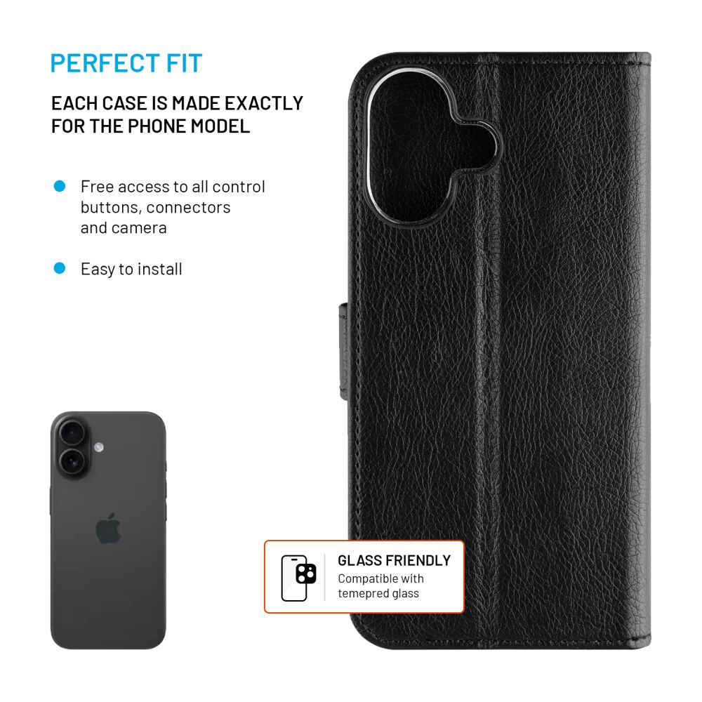 Pouzdro typu kniha FIXED Opus pro Apple iPhone 17, černé