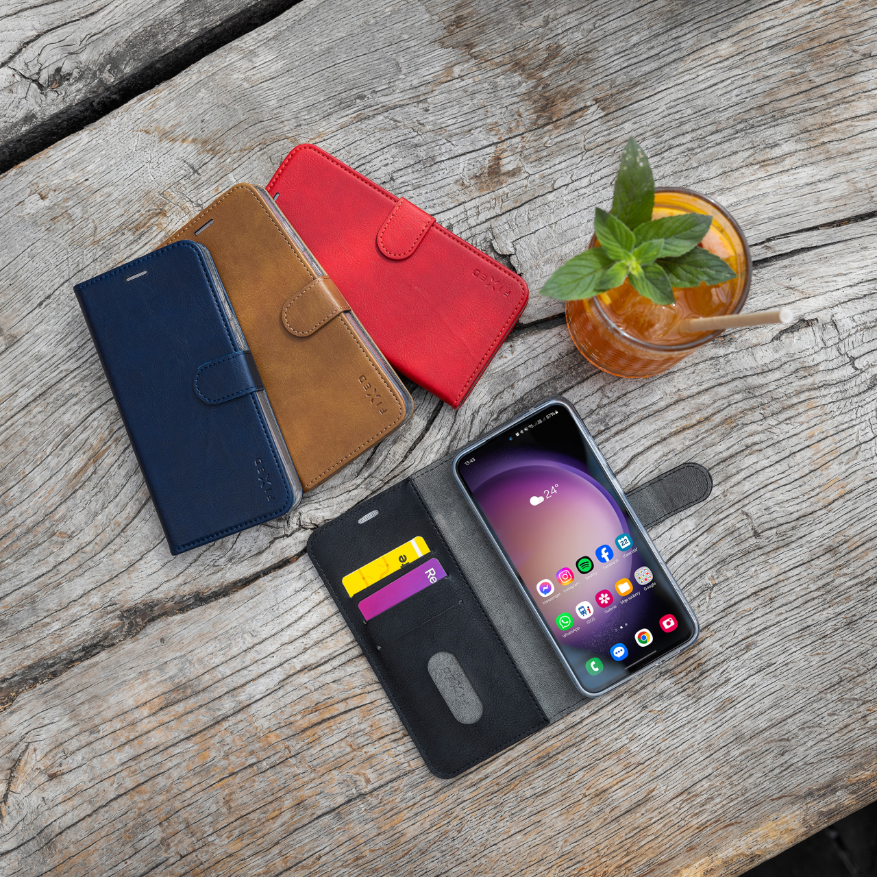 Pouzdro typu kniha FIXED Opus pro Samsung Galaxy A36 5G/A56 5G, černé