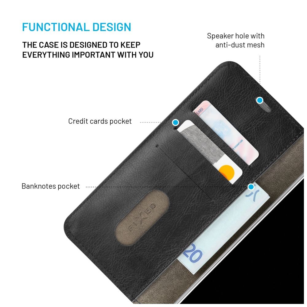 Pouzdro typu kniha FIXED Opus pro Xiaomi 14T, černé