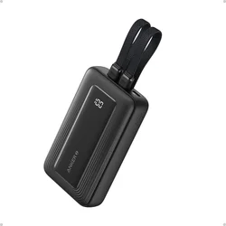 Power banka Anker 10000 mAh, 30 W, s káblom USB-C a Lightning, čierna