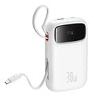Power banka Baseus Qpow2 10000mAh 30W biela s káblom USB-C