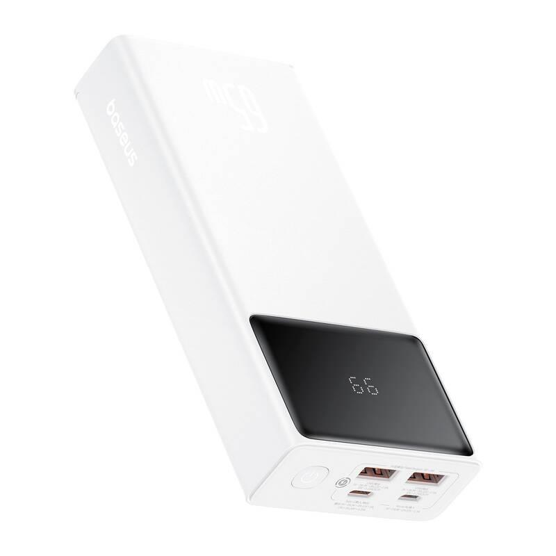 Power banka Baseus Star-Lord 20000mAh 65W 2x USB-A/micro USB/USB-C bílá