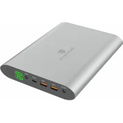 Power banka pre notebooky Viking Smartech II Quick Charge 3.0 40000mAh, sivá