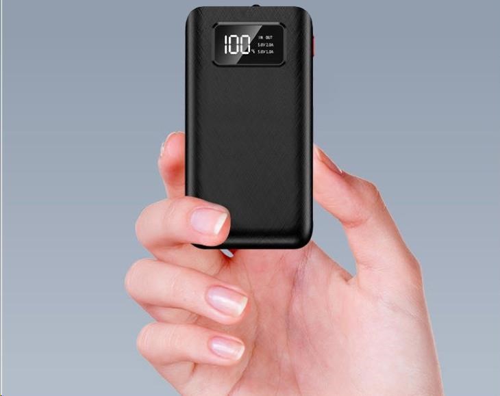 Power banka Viking go30, 30000 mAh, čierna a červená