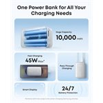 Powerbank Anker Nano 10000mAh, 45W s káblom USB-C biela