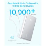 Powerbank Anker Zolo 20000mAh, 22,5W s káblom USB-C biela