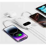 Powerbank Baseus EnerFill FC31 Qpow 3 20000mAh, 45W, s káblom USB-C a Lightning, biela