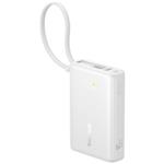Powerbank Baseus PicoGo 10000mAh, 45W, s káblom USB-C, biela