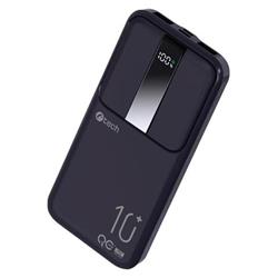 Powerbank C-tech 10000mAh, Li-Pol, 22,5W, USB-C/USB-A/micro USB