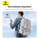 Powerbanka Baseus Free2Pull 20000mAh, 65W, s káblom USB-C biela