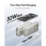 Powerbanka Baseus OS Free2Pull 10000mAh, 30W, s kabelem USB-C šedá