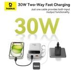 Powerbanka Baseus Qpow2 20000mAh, 30W, s káblom USB-C biela