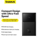 Powerbanka Baseus Star-Lord 10000mAh, 30W černá