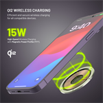 Powerbanka FIXED MagZen 10 Crystal s  Qi2 a MagSafe, 10 000 mAh, titanová