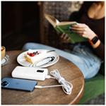 Powerbanka FIXED Zen 20 s LCD displejem a výstupem PD 20W, 20 000 mAh, bílá