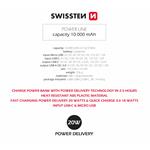 Powerbanka Swissten Power Line 10 000 mAh