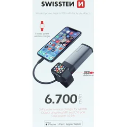 Powerbanka Swissten pre Apple Watch, 6700 mAh