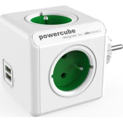 POWERCUBE multifunkční zásuvkový systém ORIGINAL USB zelená