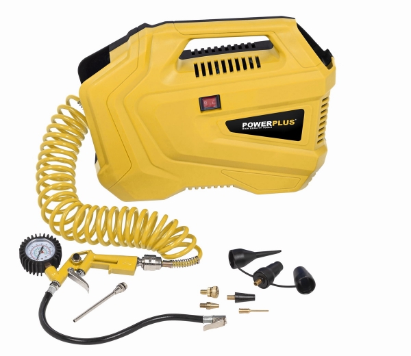 Powerplus POWX1706 - Kompresor 1100W plus 11 kusov príslušenstva bez oleja